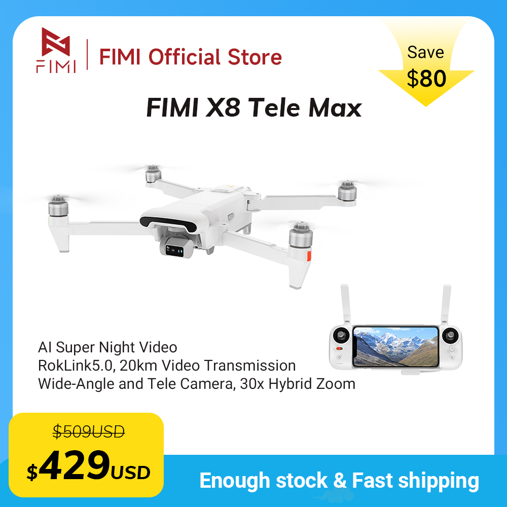 FIMI X8 Tele Max drone 1/2-inc - Drone Thermal Imaging 评论和价格