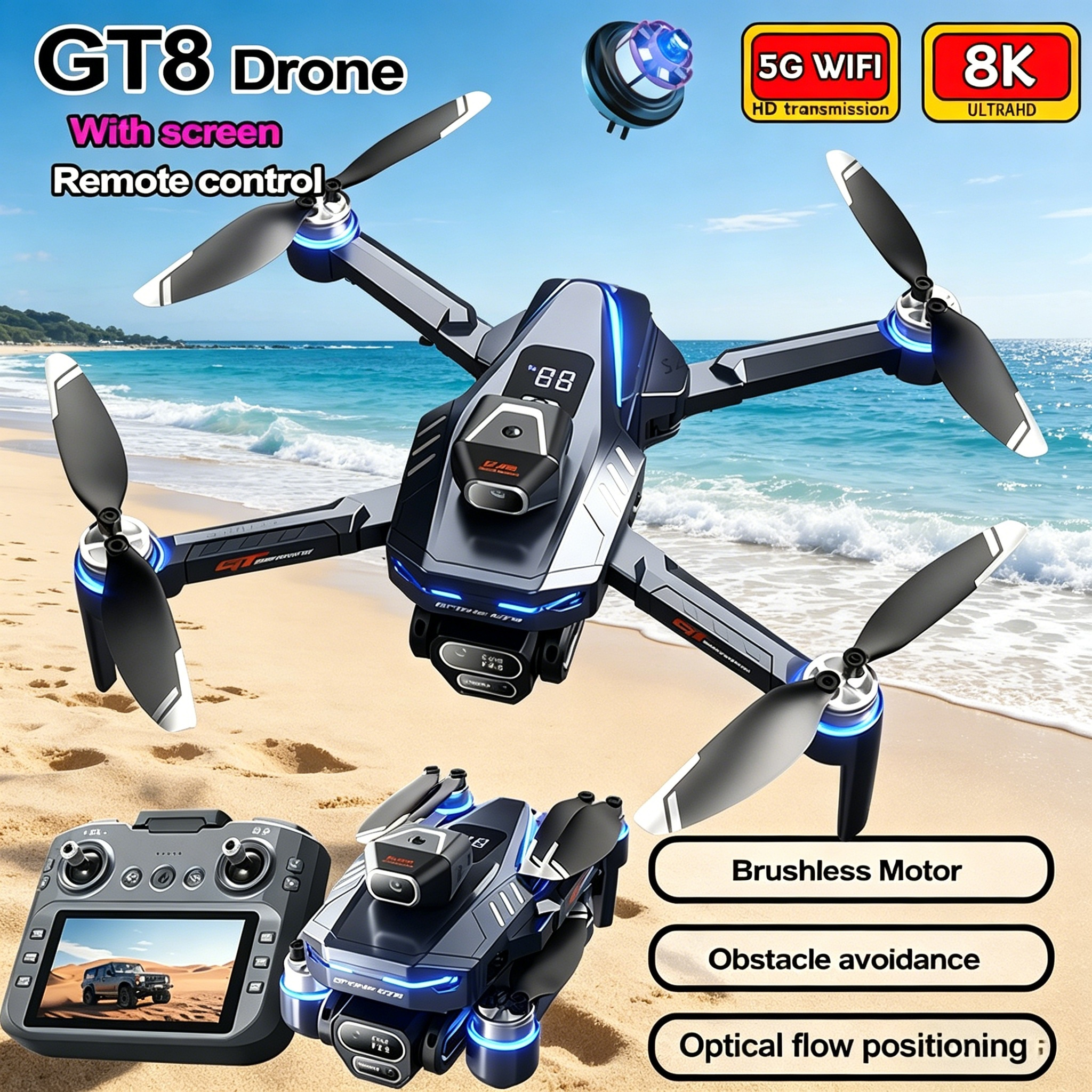 New Drone GT8 8K Professional  - Drone Multispectral 评论和价格